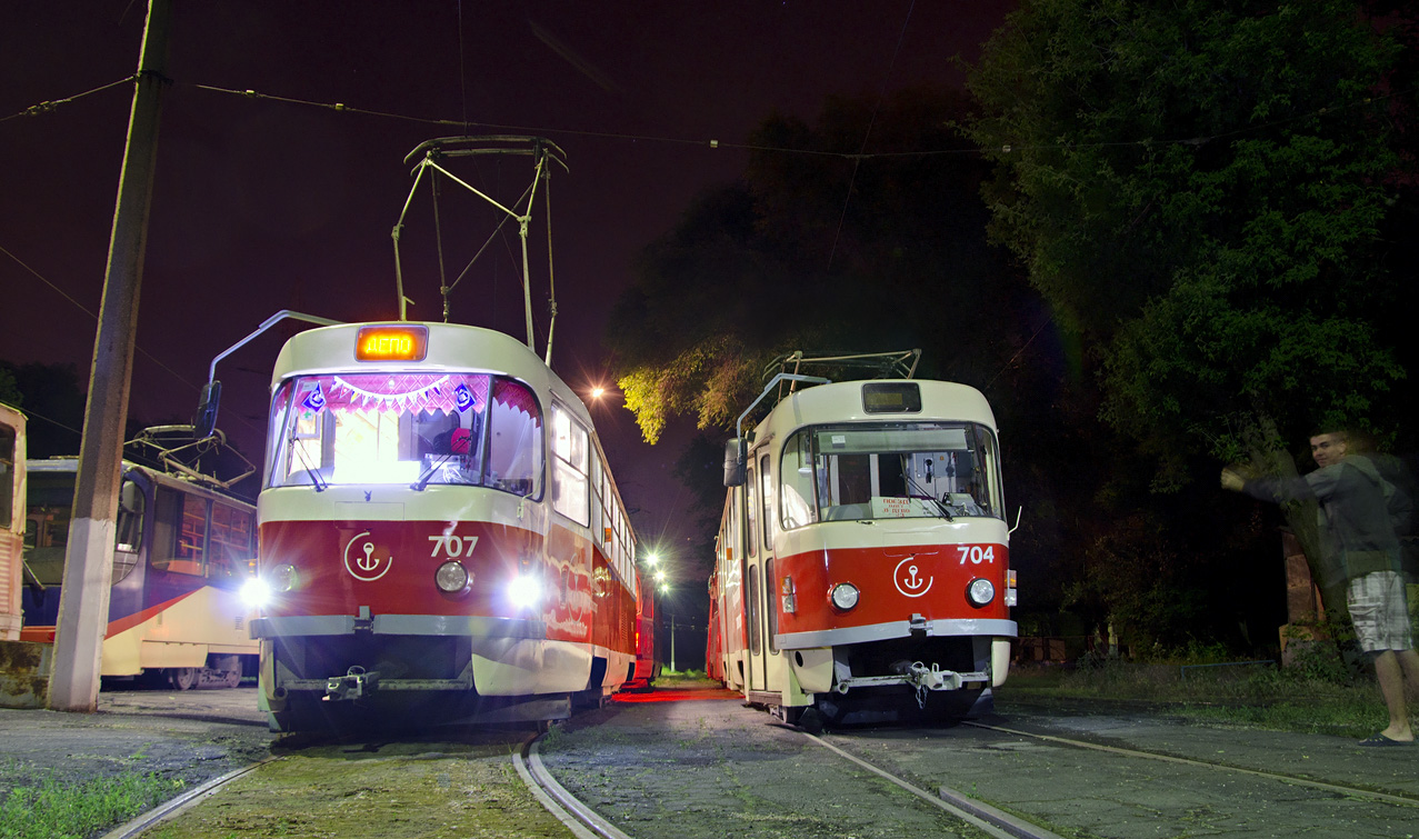 Мариуполь, Tatra T3SUCS № 707; Мариуполь, Tatra T3SUCS № 704