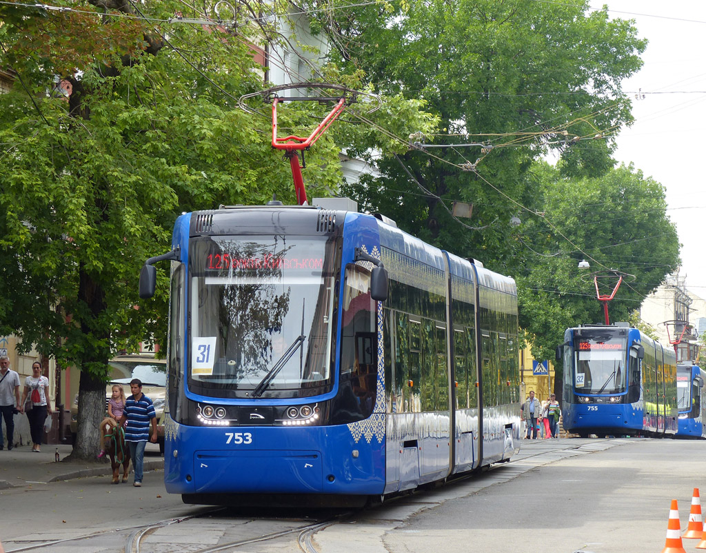 კიევი, PESA 71-414K (Fokstrot) № 753; კიევი — Tram parade 17.06.2017