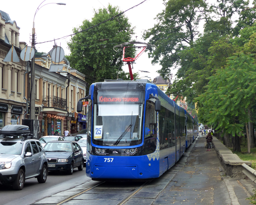 Kyjiw, PESA 71-414K (Fokstrot) Nr. 757; Kyjiw — Tram parade 17.06.2017