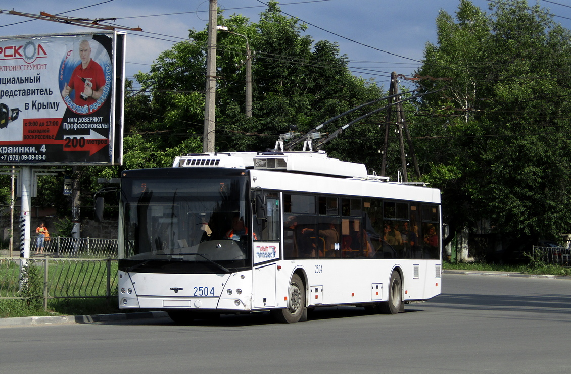 Крымский троллейбус, СВАРЗ-МАЗ-6275 № 2504