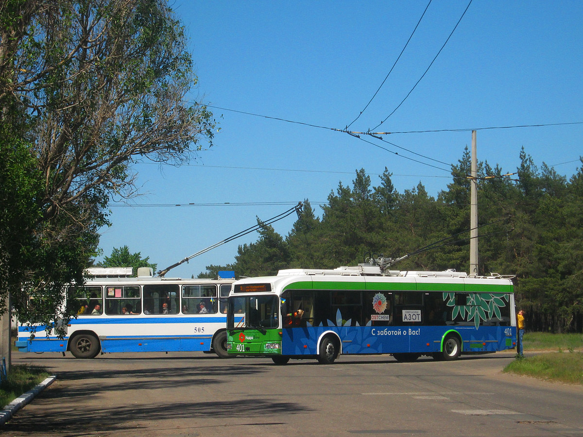 Северскодонецк, БКМ 321 № 401; Северскодонецк — Покатушки 02.05.2012 на троллейбусе БКМ 32100А № 401