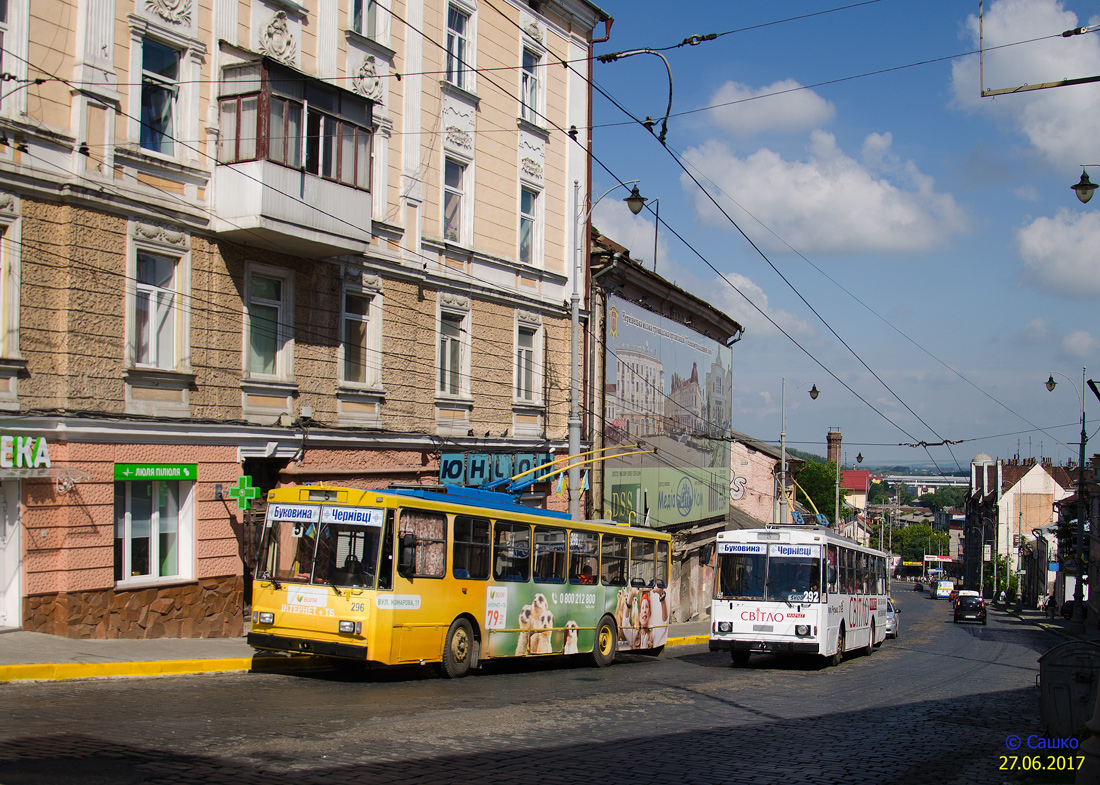 Черновцы, Škoda 14Tr89/6 № 296; Черновцы, Škoda 14Tr89/6 № 292