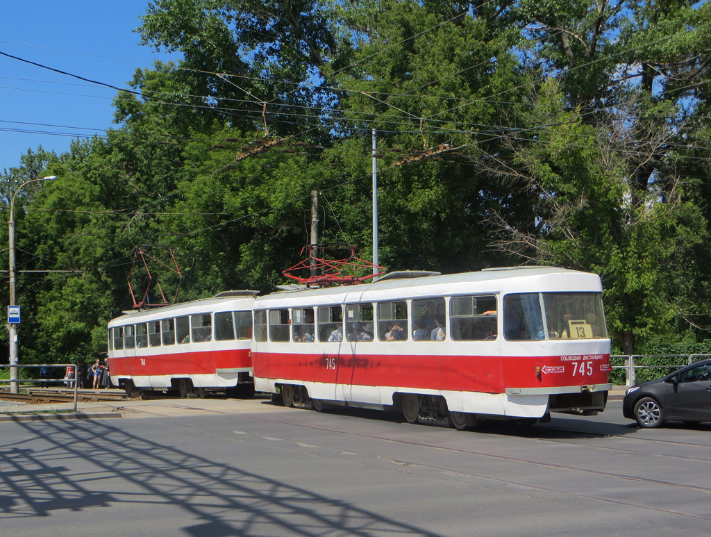 Самара, Tatra T3SU (двухдверная) № 745
