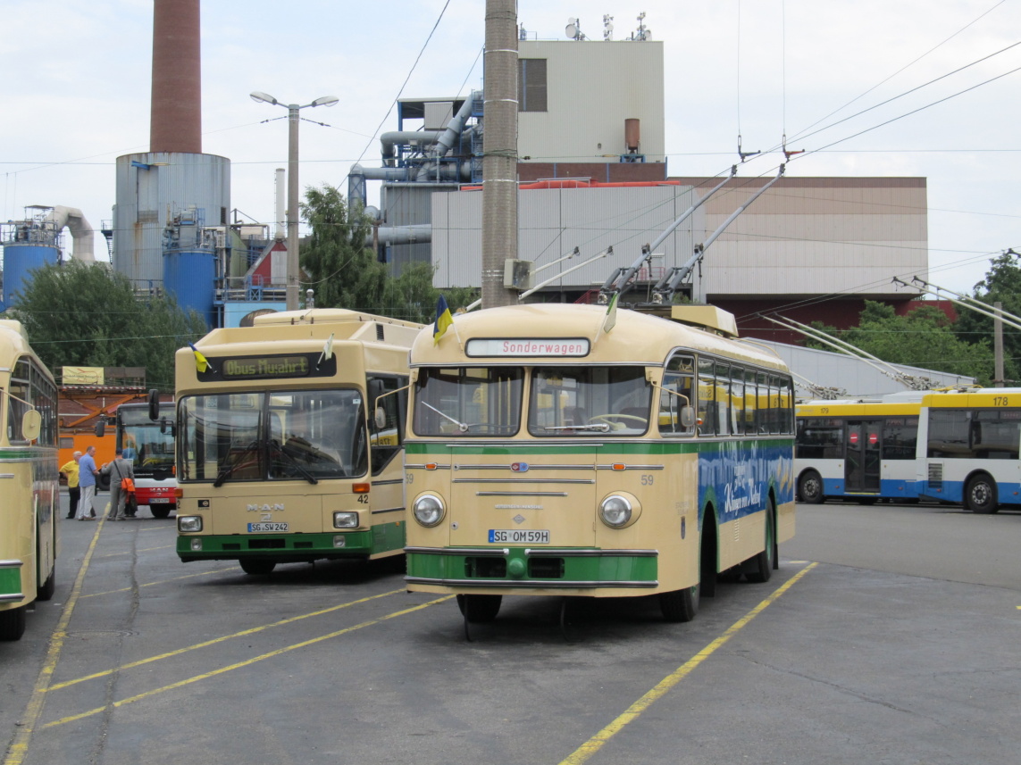 Золинген, MAN/Gräf & Stift 860 SL172HO № 42; Золинген, Henschel/Uerdingen/Kiepe ÜH IIIs № 59