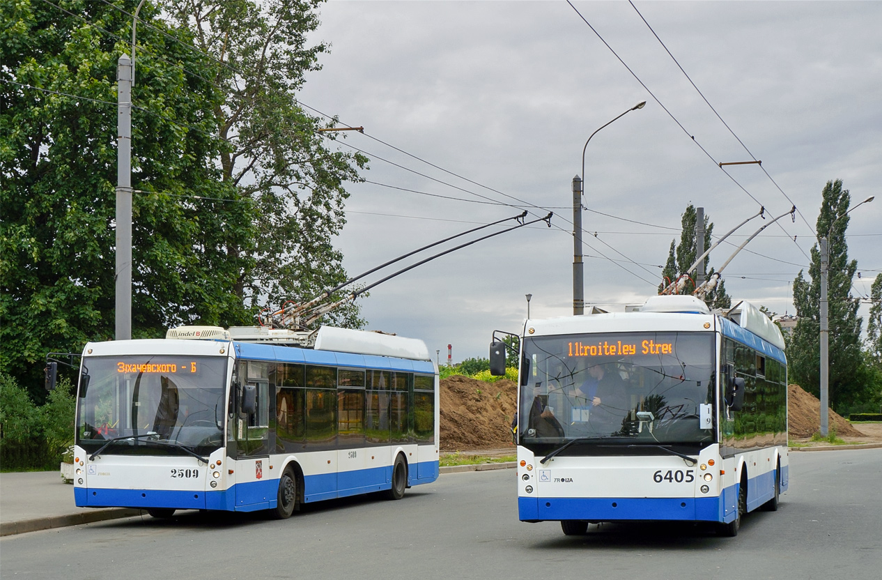 Санкт-Петербург, Тролза-5265.00 «Мегаполис» № 2509; Санкт-Петербург, Тролза-5265.00 «Мегаполис» № 6405