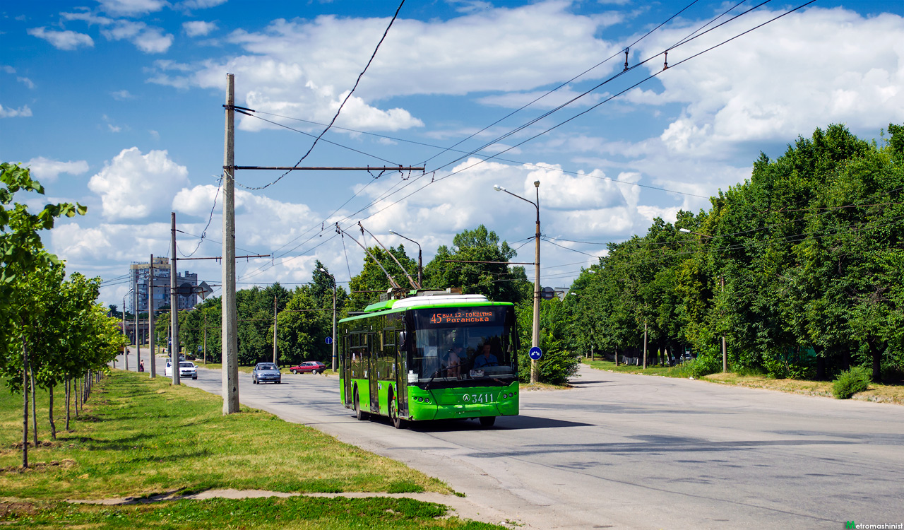 Харьков, ЛАЗ E183A1 № 3411
