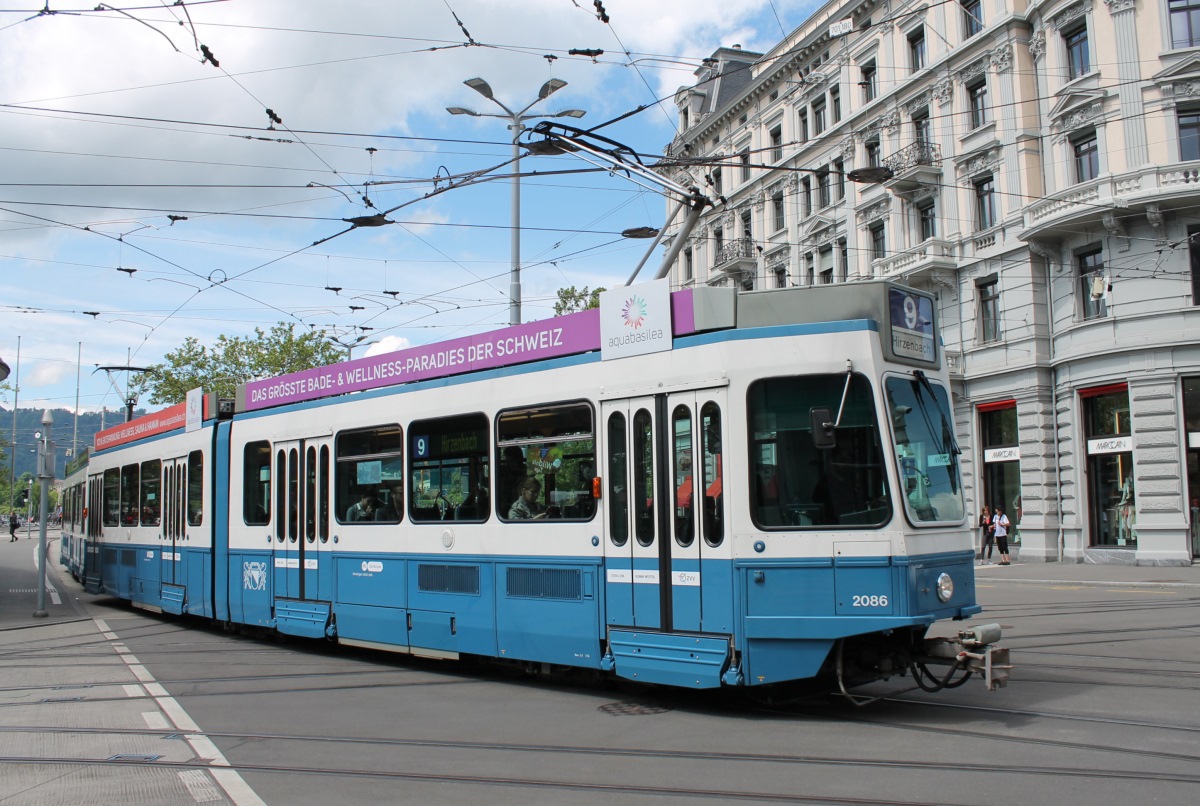 Цюрих, SWP/SIG/BBC Be 4/6 "Tram 2000" № 2086