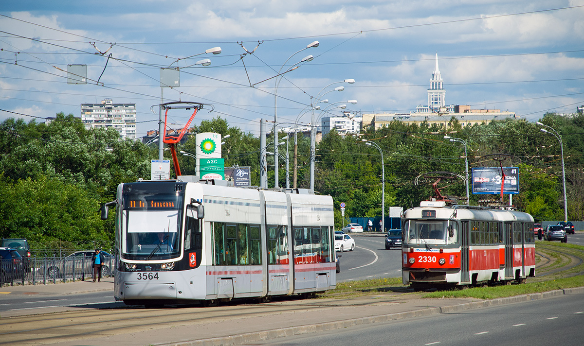 Москва, 71-414 (Pesa Fokstrot) № 3564; Москва, МТТА-2 № 2330