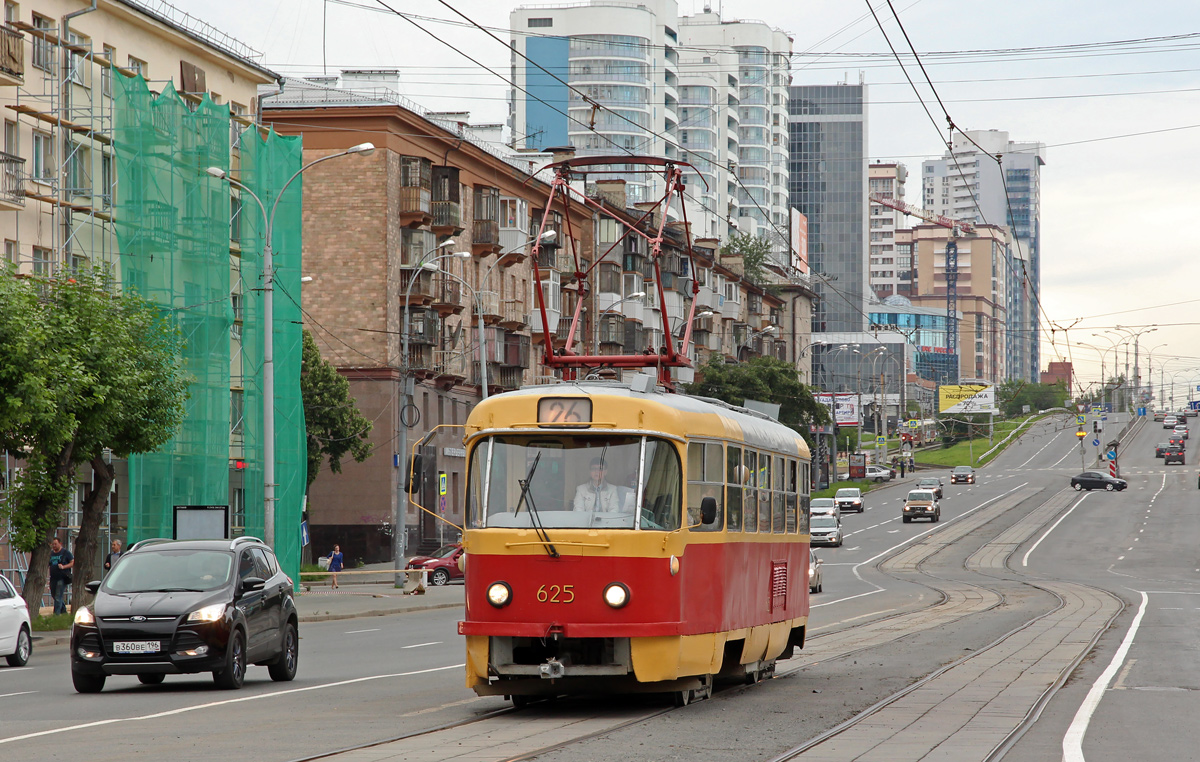 Екатеринбург, Tatra T3SU (двухдверная) № 625