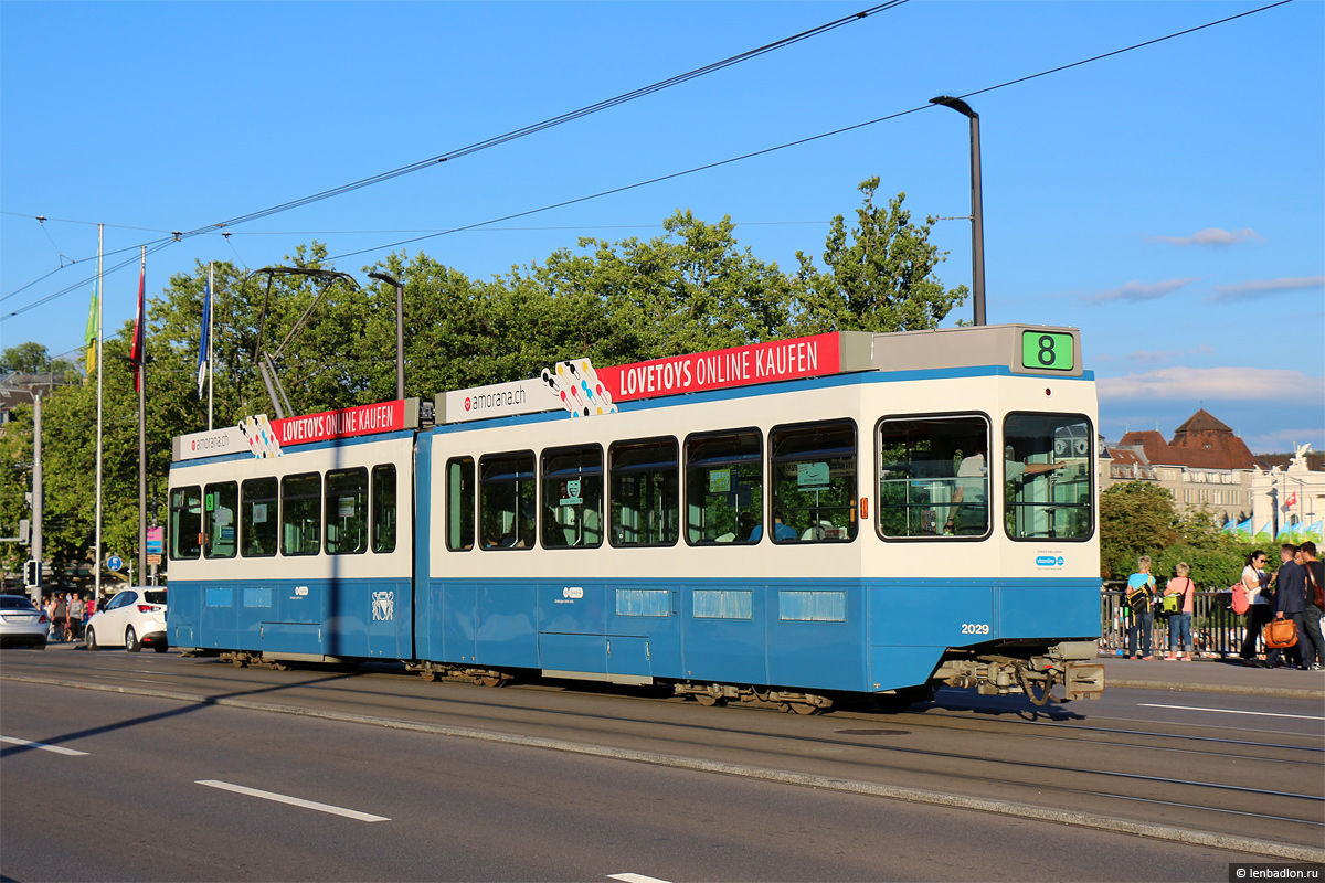 Цюрих, SWS/SWP/BBC Be 4/6 "Tram 2000" № 2029