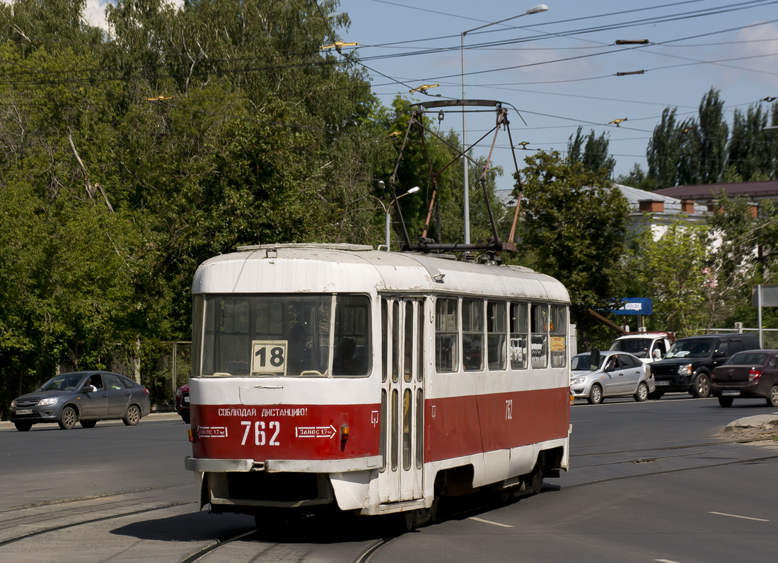 Самара, Tatra T3SU (двухдверная) № 762