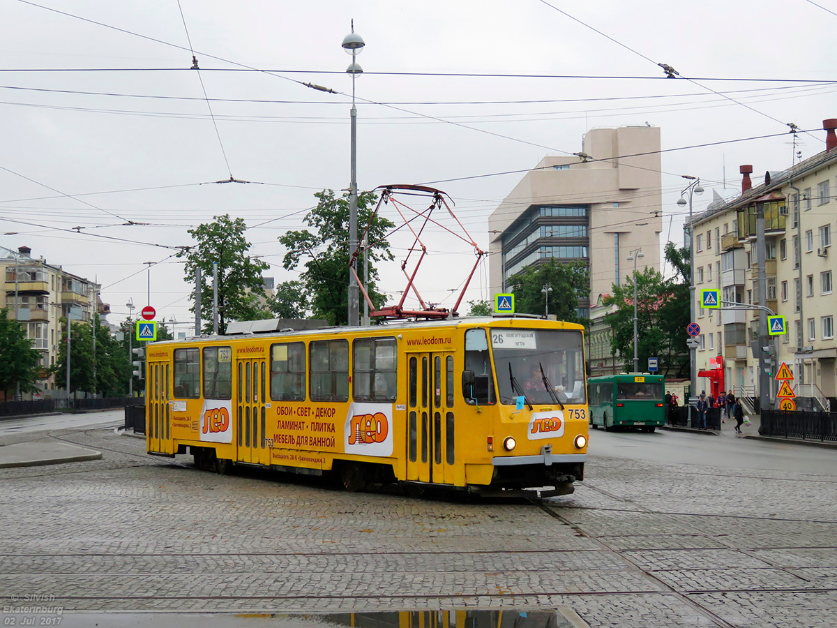 Екатеринбург, Tatra T6B5SU № 753