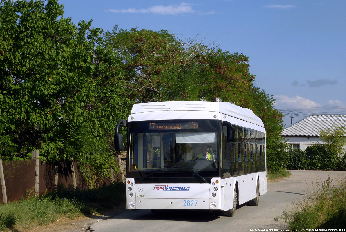 Krymo troleibusai, Trolza-5265.03 “Megapolis” nr. 2827; Krymo troleibusai — The movement of trolleybuses without CS (autonomous running)