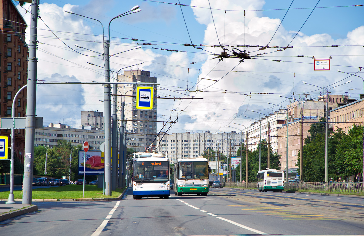 Санкт-Петербург, Тролза-5265.00 «Мегаполис» № 3506; Санкт-Петербург — Троллейбусные линии и инфраструктура