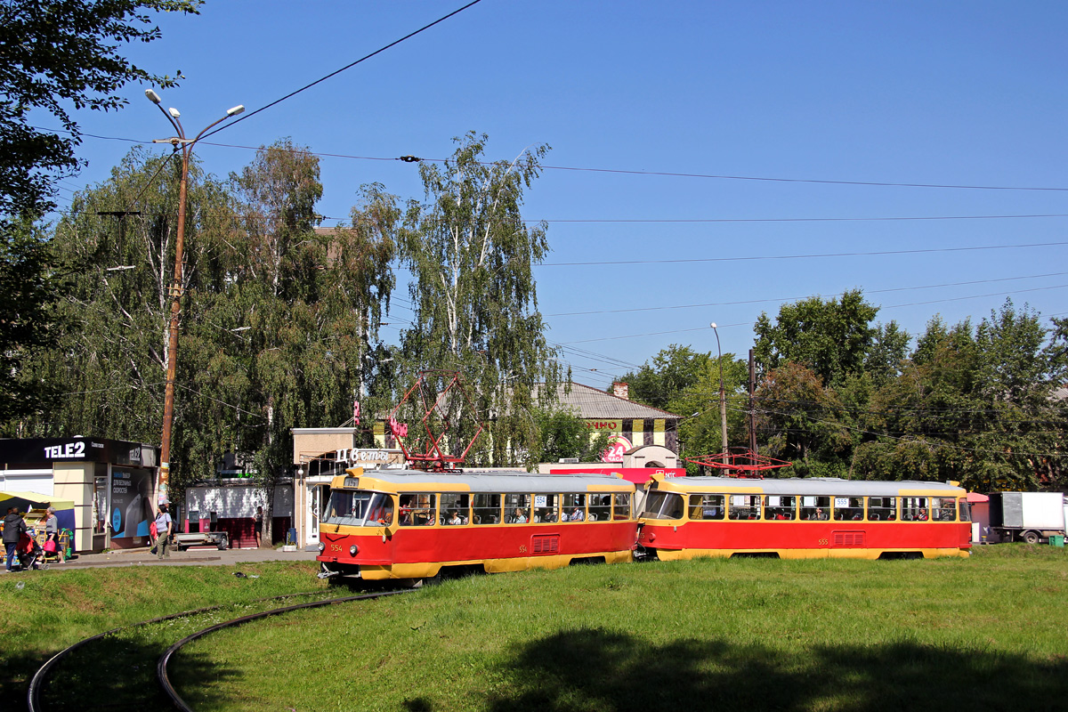 Екатеринбург, Tatra T3SU № 554; Екатеринбург, Tatra T3SU № 555