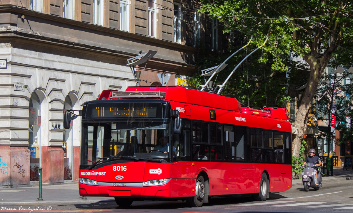 Будапешт, Solaris Trollino III 12 Škoda № 8016 Будапешт, Solaris Trollino III 12 Škoda № 8016