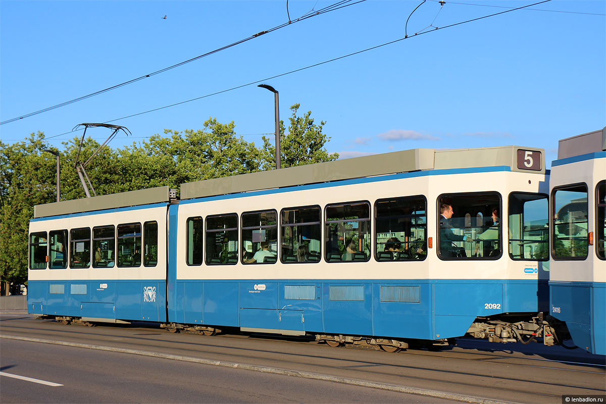 Цюрих, SWP/SIG/BBC Be 4/6 "Tram 2000" № 2092