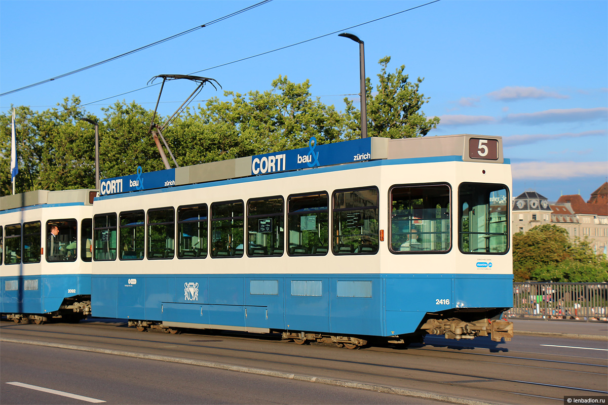 Цюрих, SWP/SIG/BBC Be 2/4 "Tram 2000 Pony" № 2416