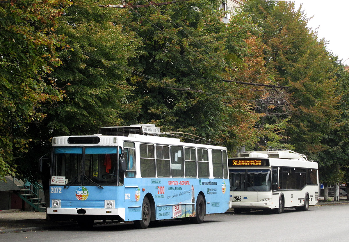 Днепр, ЮМЗ Т1Р (Т2П) № 2072