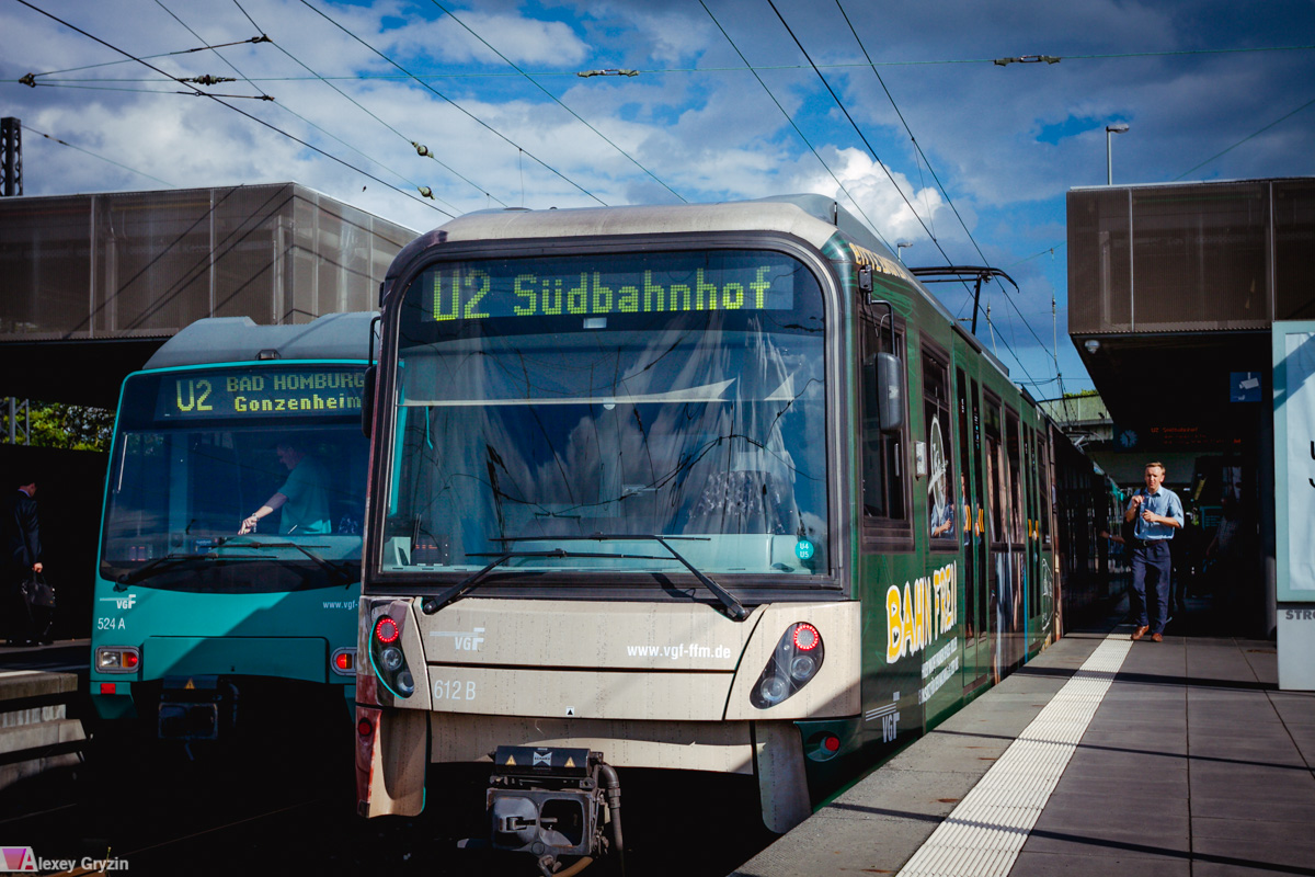 Frankfurt am Main, Bombardier Flexity Swift U5-25 № 612; Frankfurt am Main, Duewag U4 № 524