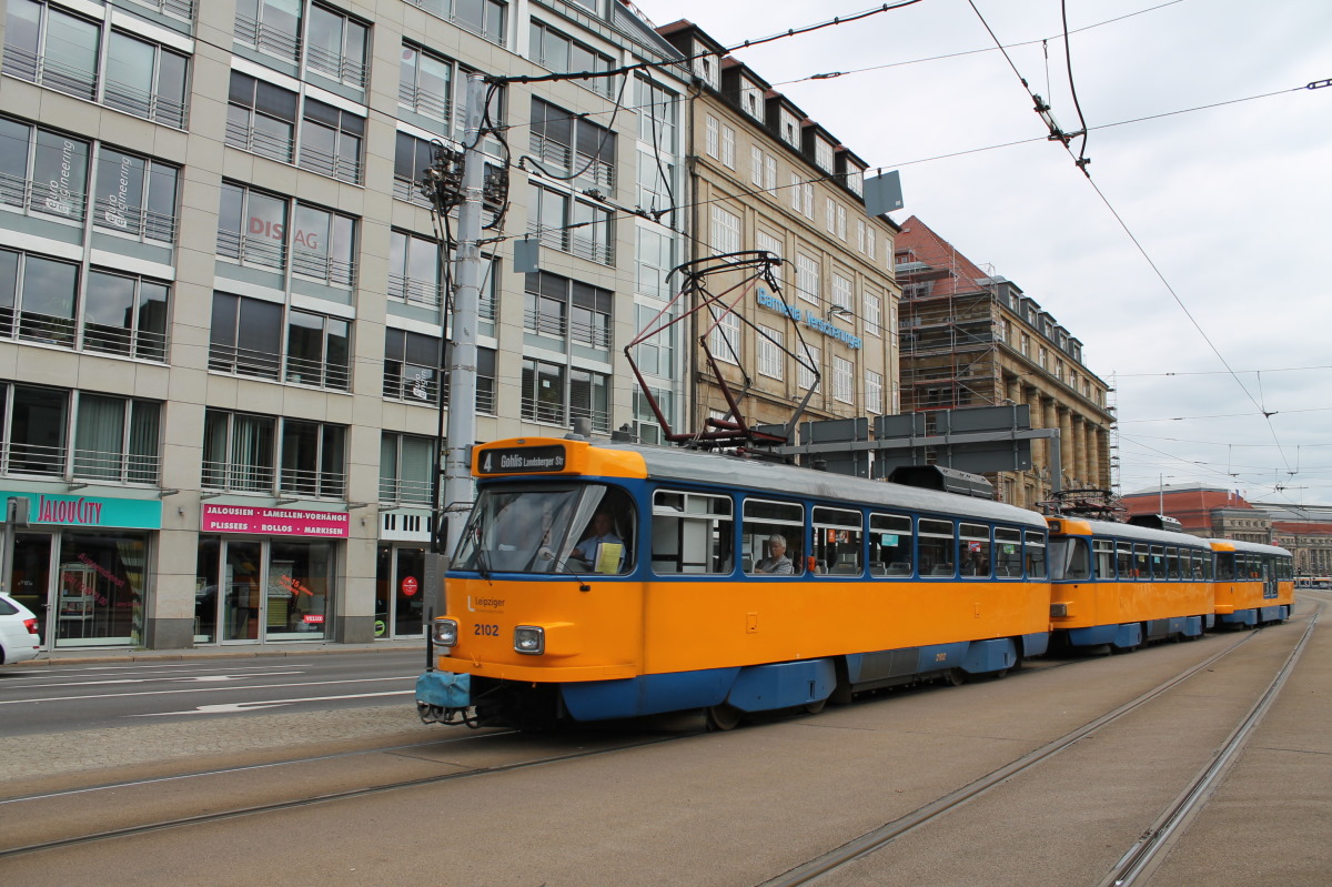 Лейпциг, Tatra T4D-M1 № 2102 Лейпциг, Tatra T4D-M1 № 2102