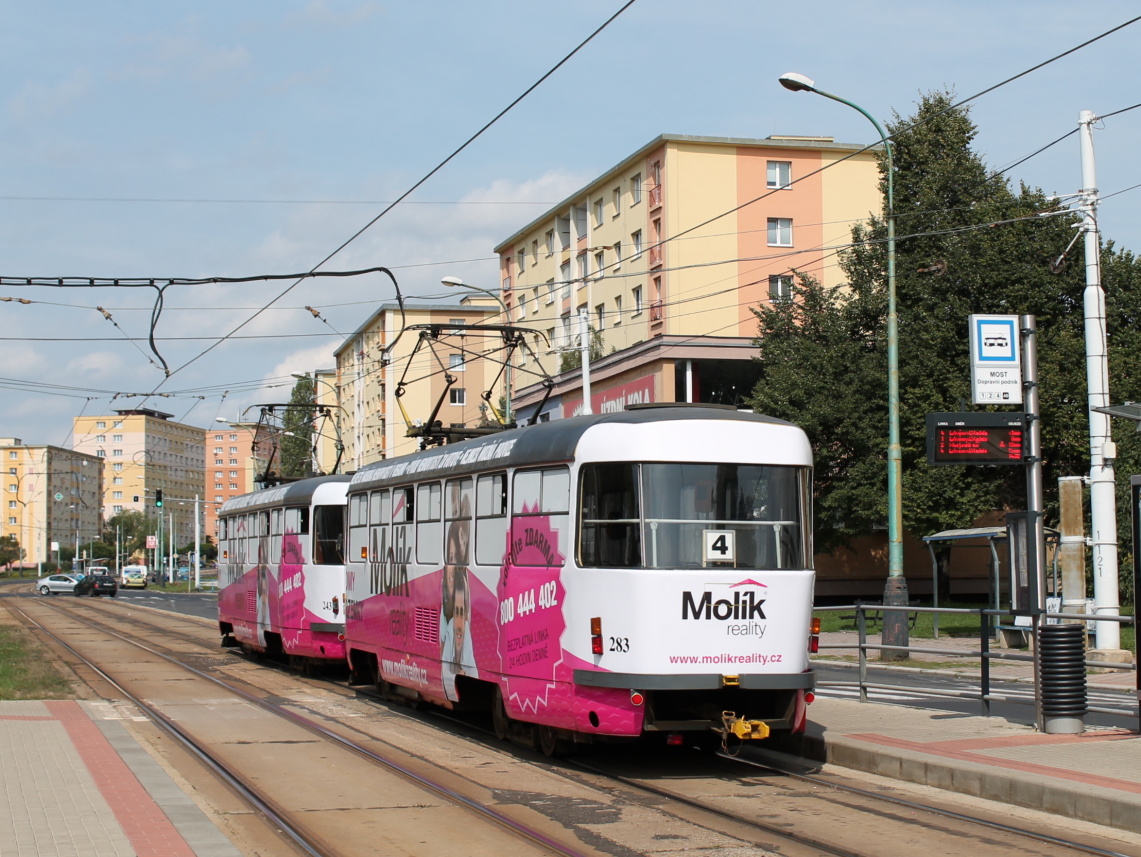 Мост ― Литвинов, Tatra T3M.3 № 283