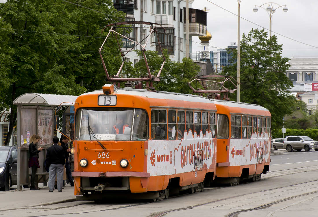Jekaterinburg, Tatra T3SU Nr. 686