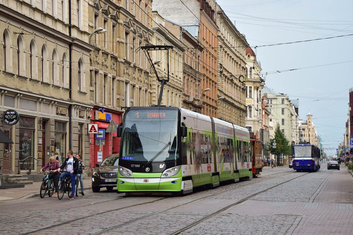 Рига, Škoda 15T ForCity Alfa Riga № 57180 Рига, Škoda 15T ForCity Alfa Riga № 57180