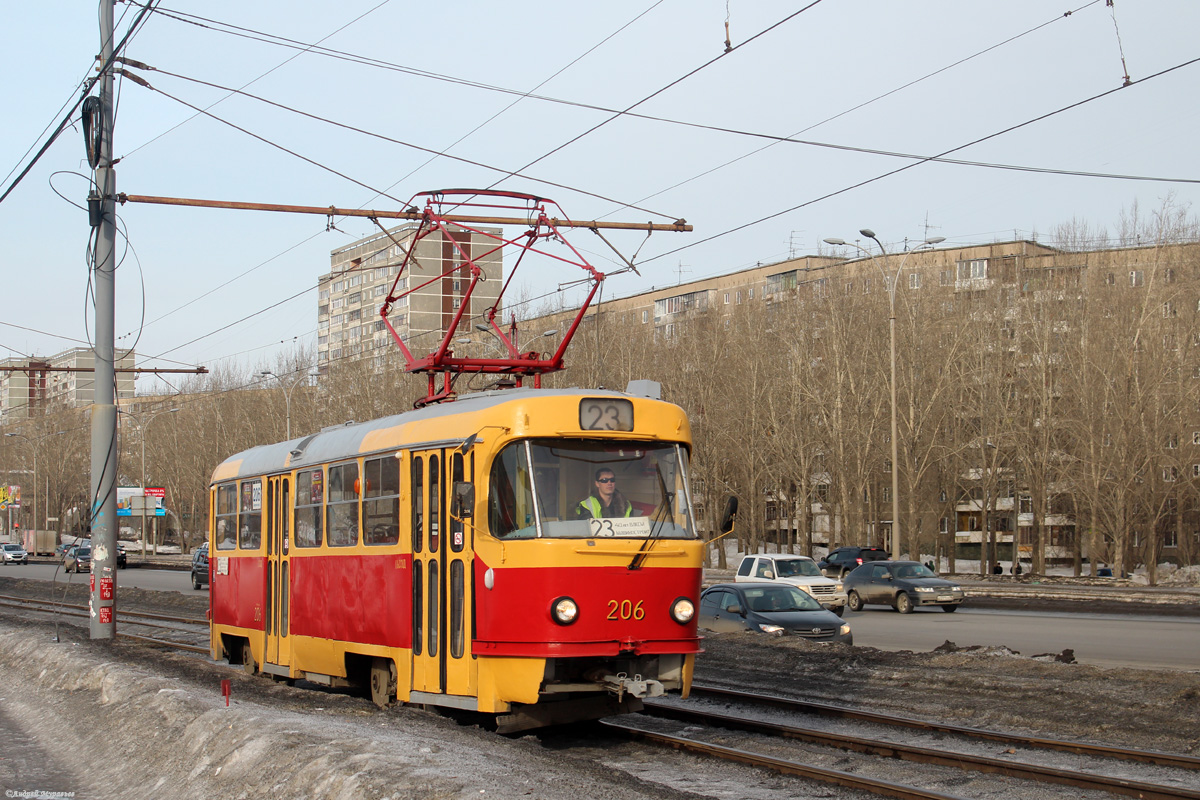 Yekaterinburg, Tatra T3SU # 206