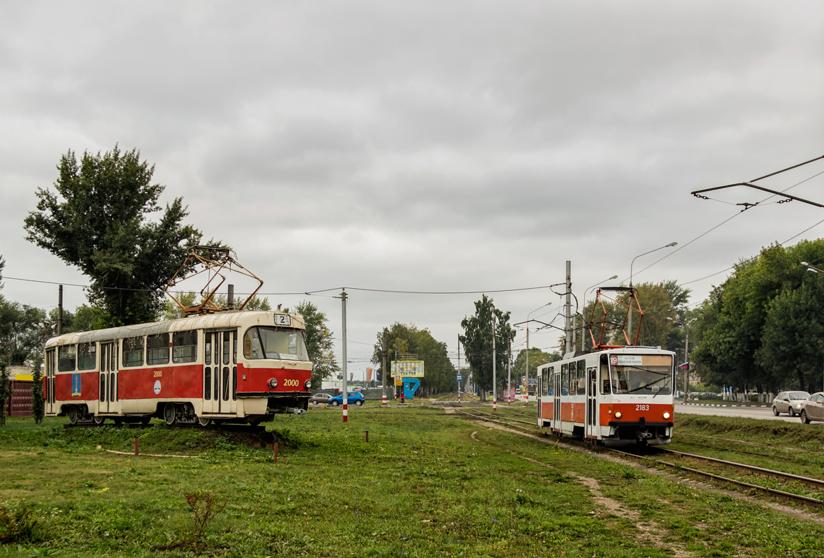Ульяновск, Tatra T3SU № 2000; Ульяновск, Tatra T6B5SU № 2183