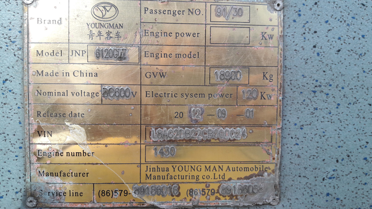 Almaty, YoungMan JNP6120GDZ (Neoplan Kazakhstan) Br. 3024