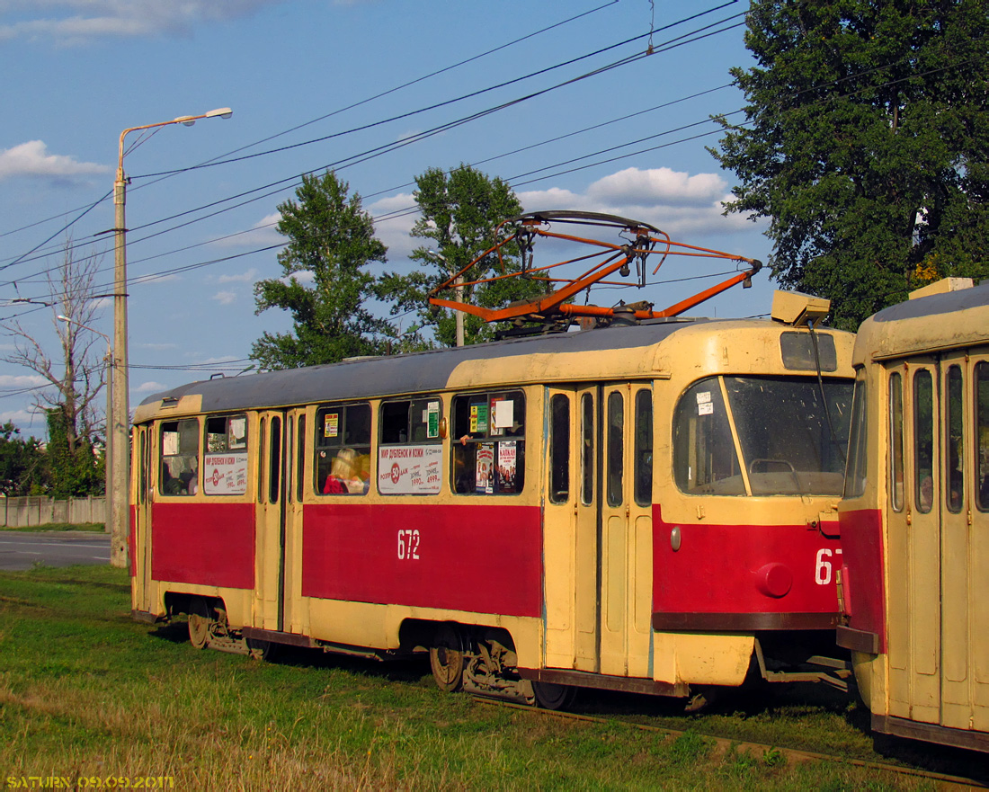 Харьков, Tatra T3SU № 672