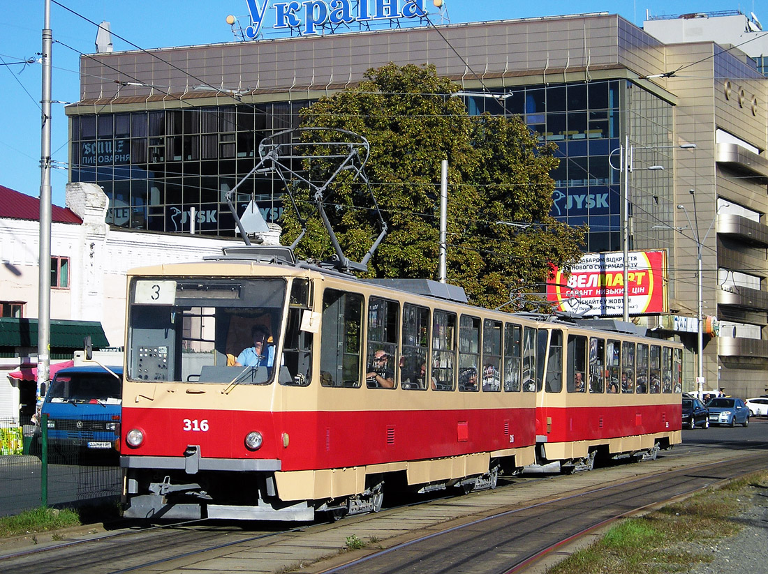 Киев, Tatra T6B5SU № 316