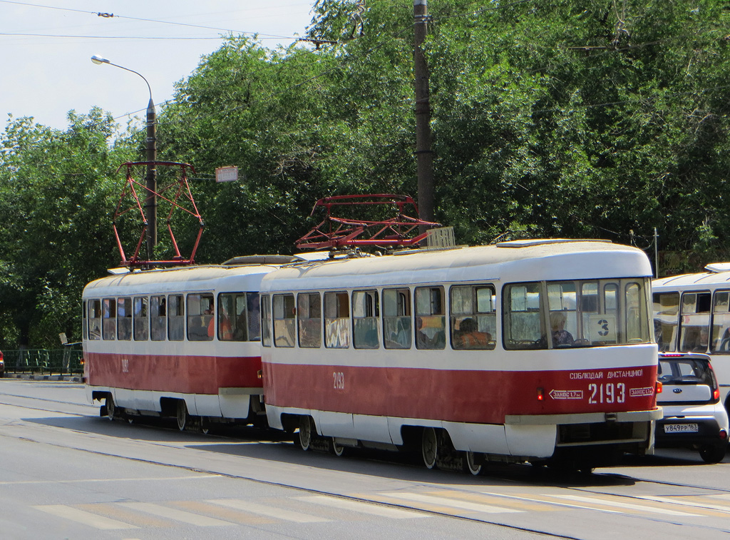 Самара, Tatra T3SU (двухдверная) № 2193
