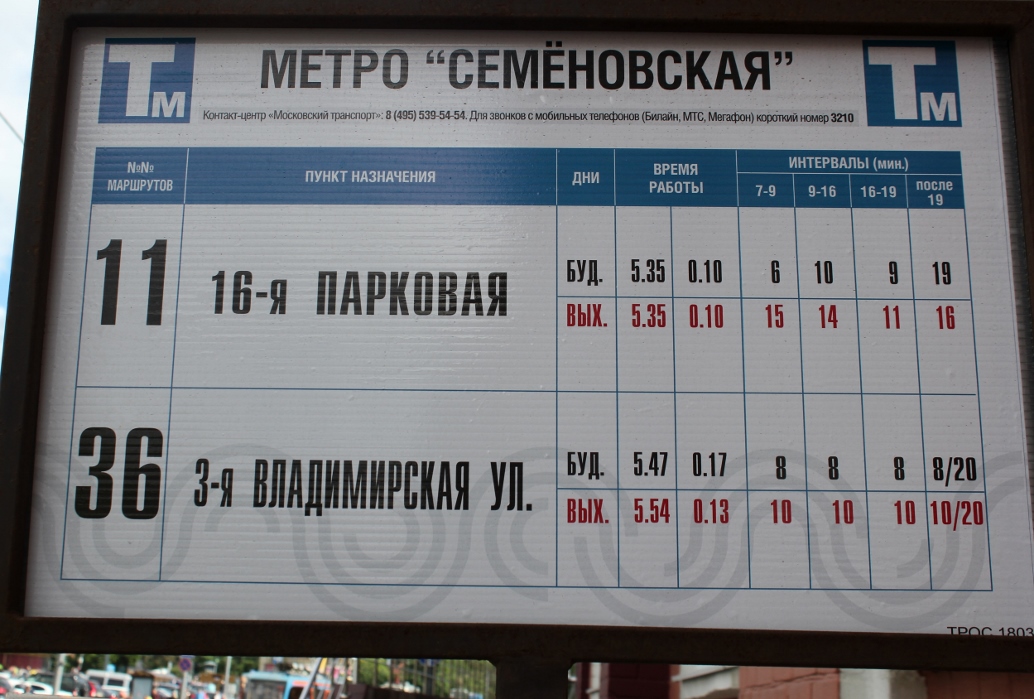 Москва — Остановочные таблички и табло