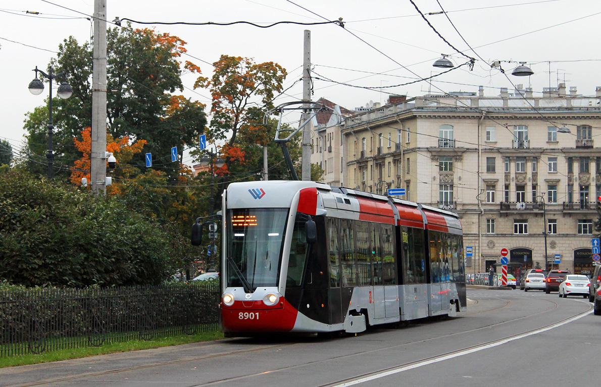 Санкт-Петербург, 71-801 (Alstom Citadis 301 CIS) № 8901; Санкт-Петербург — Празднование 110-летия Петербургского трамвая