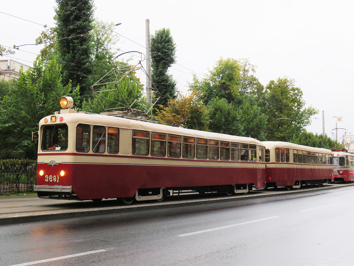 St Petersburg, LM-49 Nr. 3691; St Petersburg — 110 Years of St. Petersburg Tramway Parade