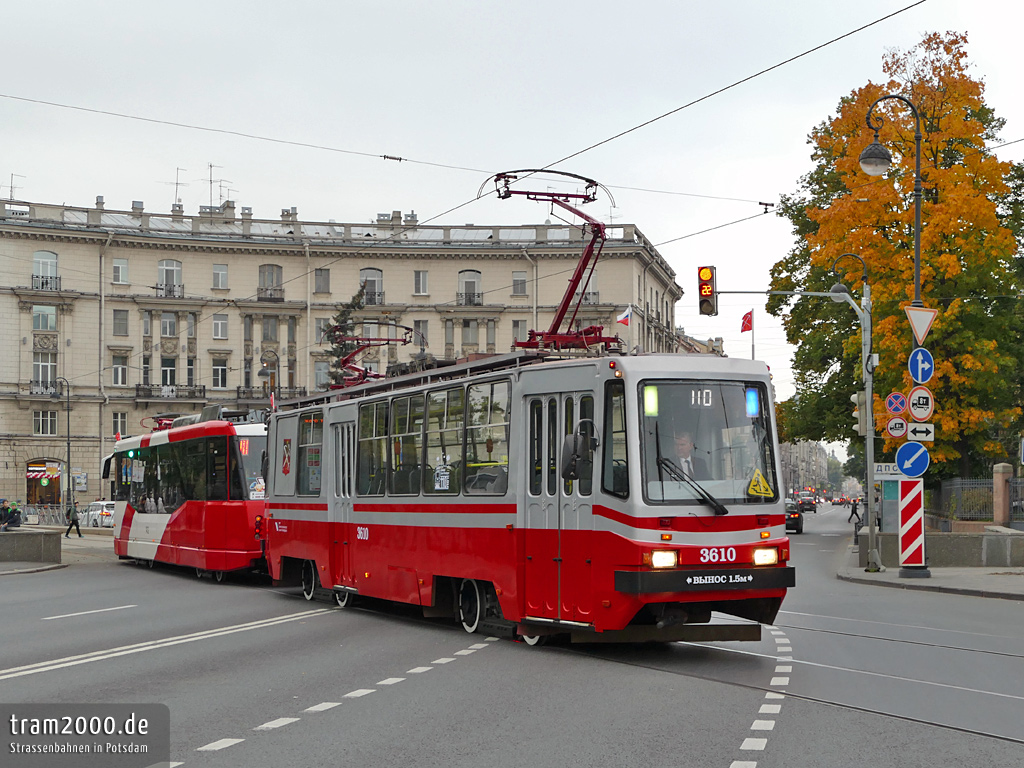 Saint-Petersburg, TS-77 č. 3610; Saint-Petersburg — 110 Years of St. Petersburg Tramway Parade