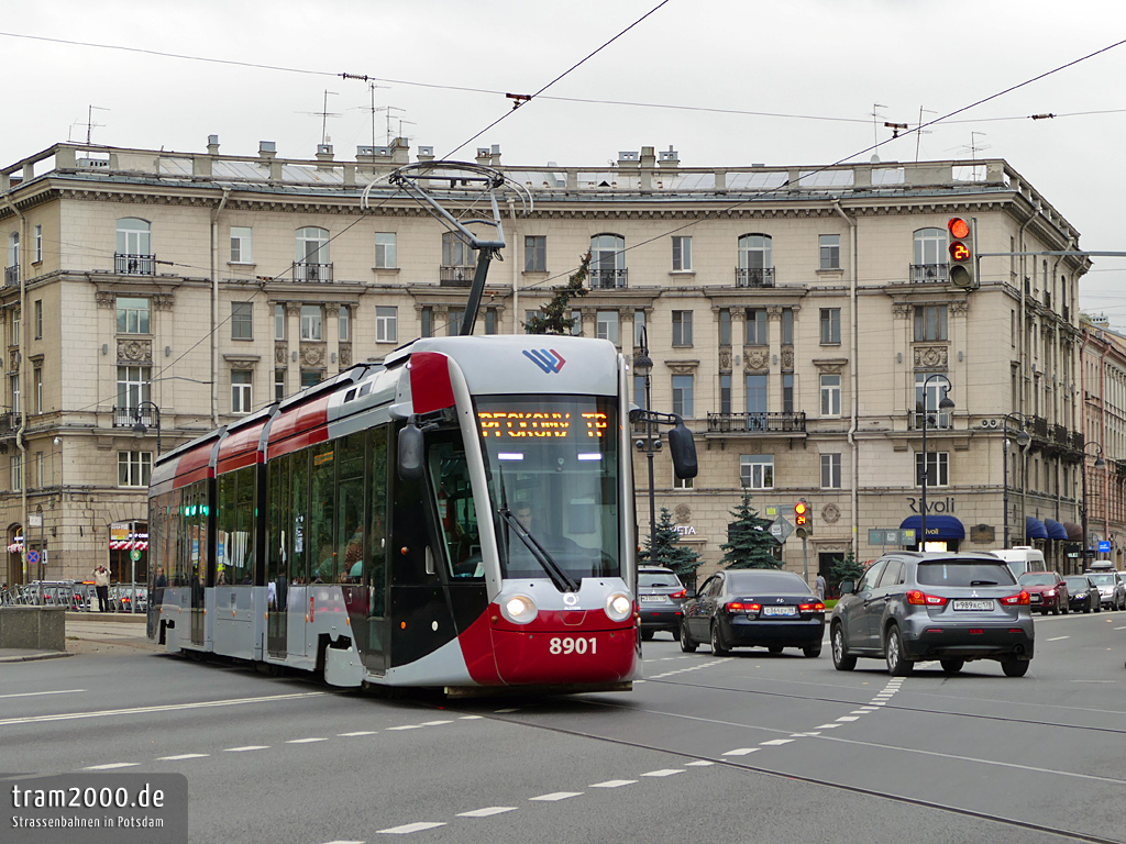Санкт-Петербург, 71-801 (Alstom Citadis 301 CIS) № 8901; Санкт-Петербург — Празднование 110-летия Петербургского трамвая