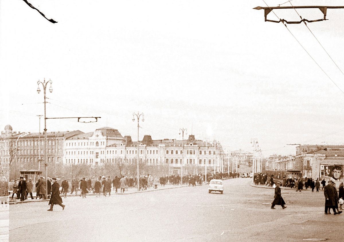 Omsk — Historical photos; Omsk — Trolley line — Right bank of the Irtysh River