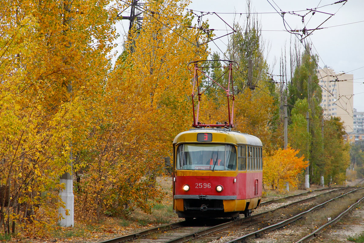 Волгоград, Tatra T3SU (двухдверная) № 2596