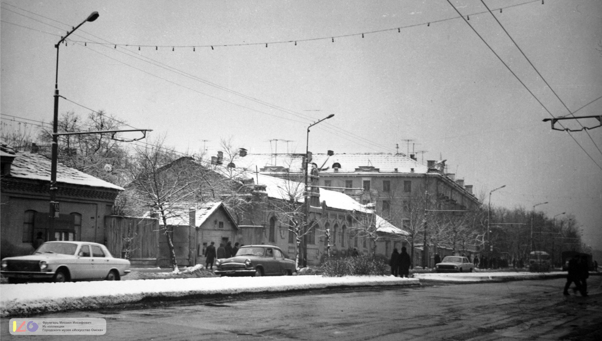 Omsk — Historical photos; Omsk — Trolley line — Right bank of the Irtysh River