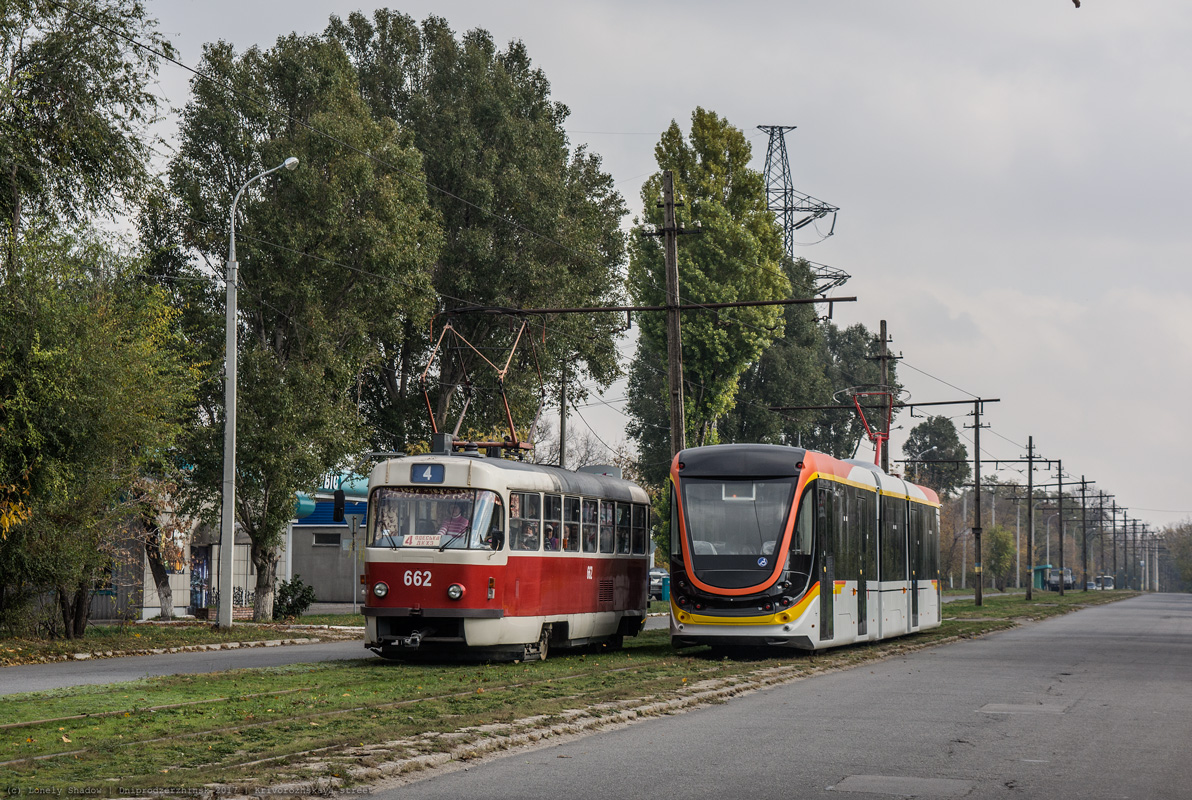 Каменское, Tatra T3SUCS № 662; Каменское, К1М6 № б/н