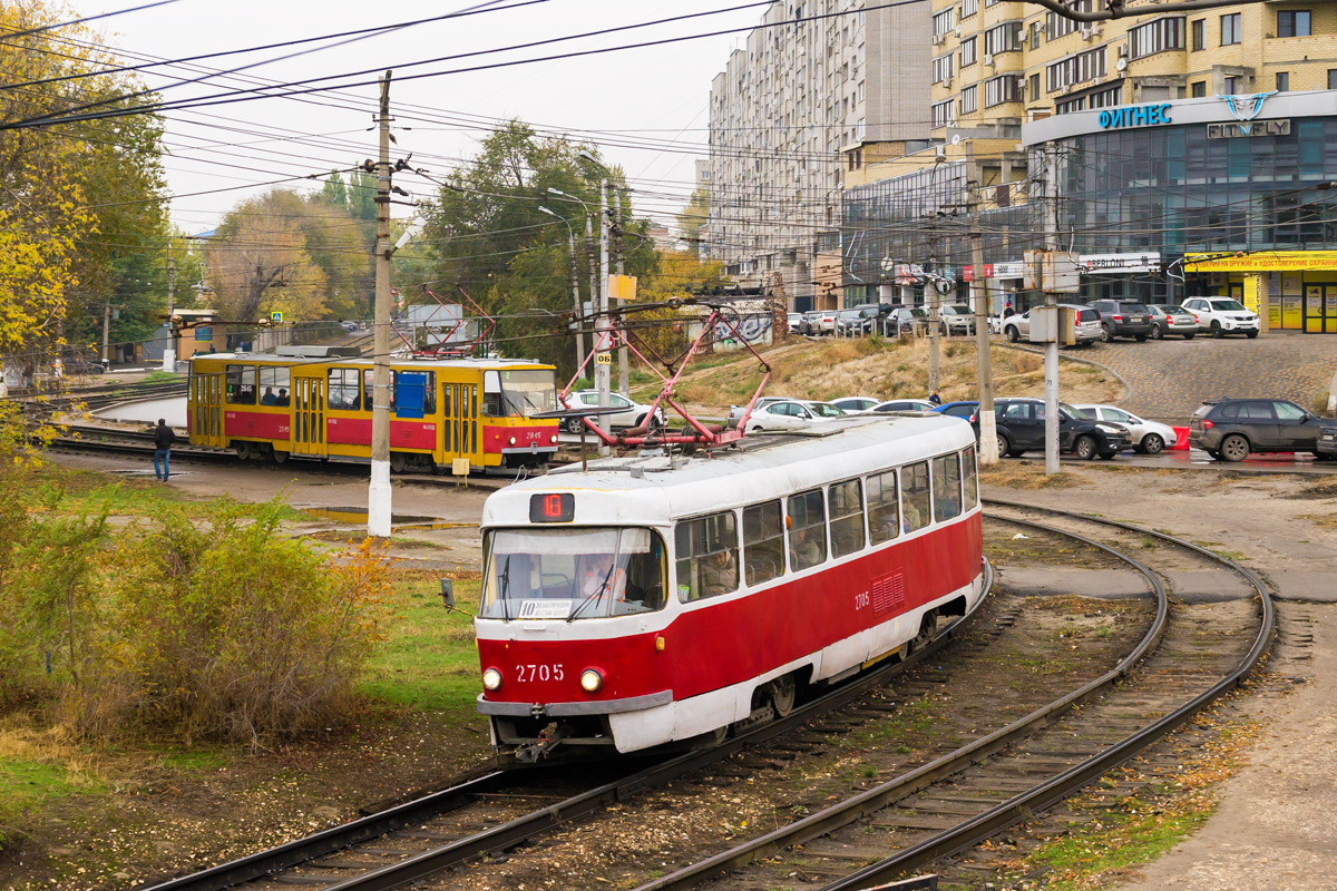 Валгаград, Tatra T3SU № 2705; Валгаград, Tatra T6B5SU № 2845