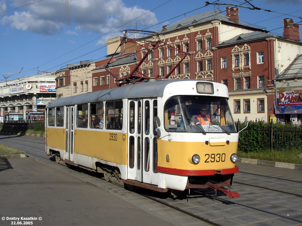 Москва, Tatra T3SU № 2930