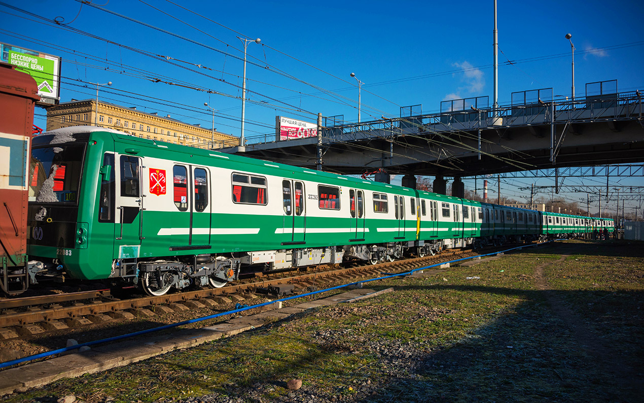 Санкт-Петербург, 81-722.3 (МВМ) № 22083; Санкт-Петербург — Метрополитен — Перегонка вагонов метро по ж/д