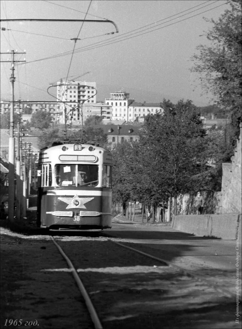 Владикавказ, КТМ-1 № 38; Владикавказ — Исторические фотографии и открытки — 2; Владикавказ — Шалдонская трамвайная линия