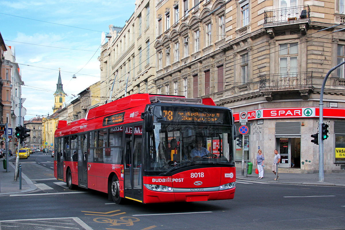 Budapešť, Solaris Trollino III 12 Škoda č. 8018
