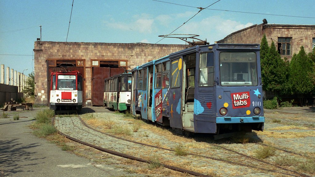Ереван, 71-605 (КТМ-5М3) № 100; Ереван — Старые фотографии — Сентябрь 1999 г.