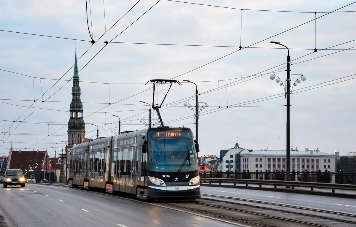 Рига, Škoda 15T ForCity Alfa Riga № 57136